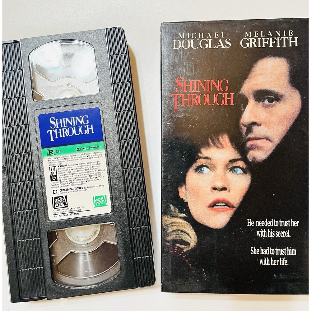 Shining Through VHS 1992 Michael Douglas Melanie Griffith WWII Drama